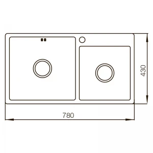 Мойка Mixxus MX7843-220x1.0-Satin (MX0564)