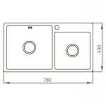 Мойка Mixxus MX7843-220x1.0-PVD-Black (MX0565)