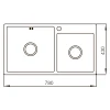 Мойка Mixxus MX7843-220x1.0-PVD-Black (MX0565)