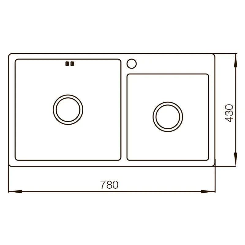 Мойка Mixxus MX7843-220x1.0-PVD-Black (MX0565)