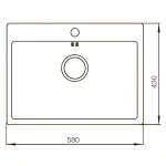 Мийка MIXXUS Бронзова MX5843-200x1.0-PVD (MX0577)