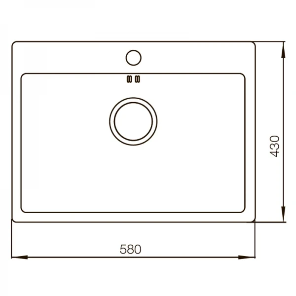 Мийка MIXXUS Бронзова MX5843-200x1.0-PVD (MX0577)