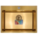 Набір Mixxus SET-6045-200x1.0-PVD-Gold (мийка + змішувач + диспенсер) (MX0589)