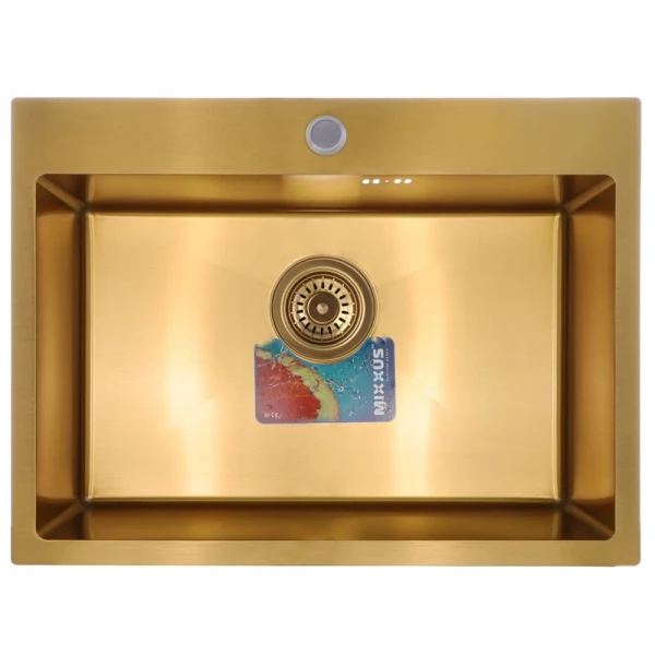 Набор Mixxus SET-6045-200x1.0-PVD-Gold (мойка+смеситель+диспенсер) (MX0589)