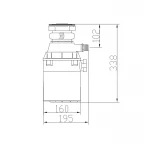 Измельчитель пищевых отходов Mixxus GD-03-0,75 (560Вт, индукционный двигатель) (MX1570)