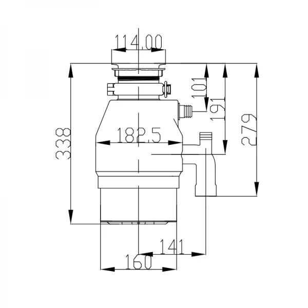 Измельчитель пищевых отходов Mixxus GD-04-1 (750Вт, индукционный двигатель) (MX1571)