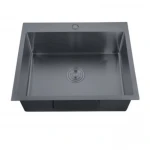 Мийка Zerix ZH5045-215 Nano-Black (3.0/0.8) з нерж. сталі  (MX1580)