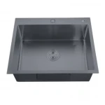 Мийка Zerix ZH5050-215 Nano-Black (3.0/0.8) з нержавіючої сталі (MX1582)