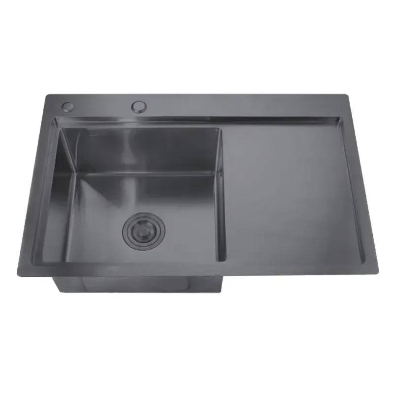 Мийка Zerix ZH7849L-215 Nano-Black (3.0/0.8) з нержавіючої сталі (MX1590)