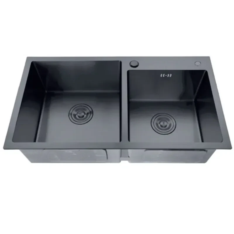 Мийка из нерж. сталі ZERIX ZH7843D-215 NANO-BLACK (3.0/0.8) (MX1594)