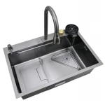 Мийка Mixxus Premium MH7246-SET-01 Nano-Black з вбудованим змішувачем (MX1696)