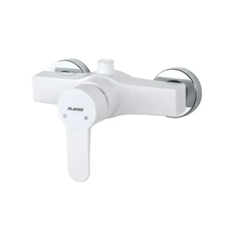 Смеситель для душа PLAMIX MARIO-003 SET WHITE (со шлангом, лейкой и кронштейном) (MX1894)