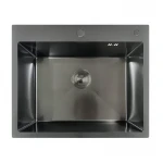 Мийка MIXXUS MH6050 DECOR GRAPHITE (MH6050 DECOR NANO-BLACK) (3.0/0.8) з нерж. сталі (колір графіт) (MX1934)
