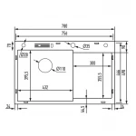 Мийка MIXXUS MH7849L-HK GRAPHITE (MH7849L-HK NANO-BLACK)(3.0/0.9) з нержавіючої сталі 