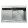 Мойка MIXXUS MH7849R-HK NANO-SILVER (3.0/0.9) из нержавеющей стали "глубокое крыло", с подставкой под ножи (MX1937)