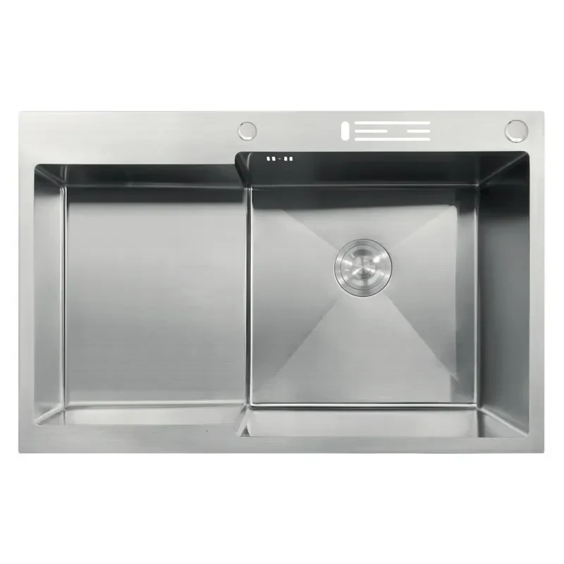 Мойка MIXXUS MH7849R-HK NANO-SILVER (3.0/0.9) из нержавеющей стали "глубокое крыло", с подставкой под ножи (MX1937)