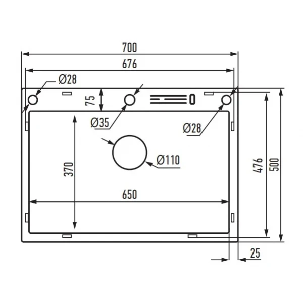Мойка Mixxus MH7050-SK NANO-SILVER (3.0/0.8) с н.ст. со ступенькой для суш.,с подст.под ножи(нерж.)(MX1943)
