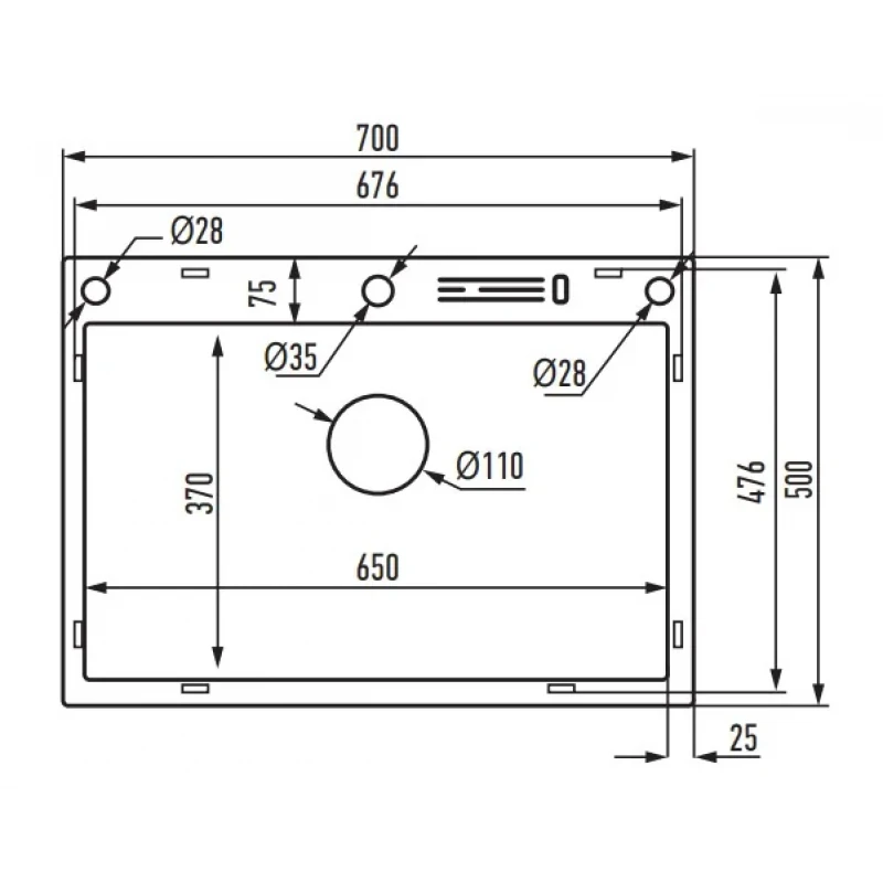 Мойка Mixxus MH7050-SK NANO-SILVER (3.0/0.8) с н.ст. со ступенькой для суш.,с подст.под ножи(нерж.)(MX1943)