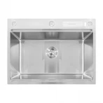 Мойка Mixxus MH7050-SK NANO-SILVER (3.0/0.8) с н.ст. со ступенькой для суш.,с подст.под ножи(нерж.)(MX1943)