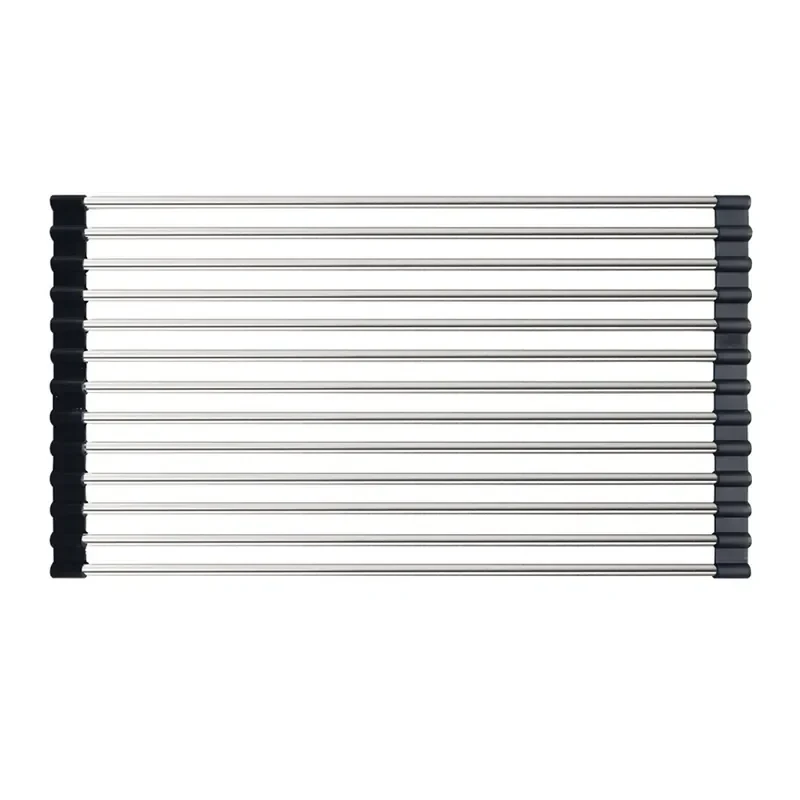 Коврик-сушилка для посуды Mixxus RAC-01.SUS BLACK на мойку из нерж. стали SUS304 (MX1945)