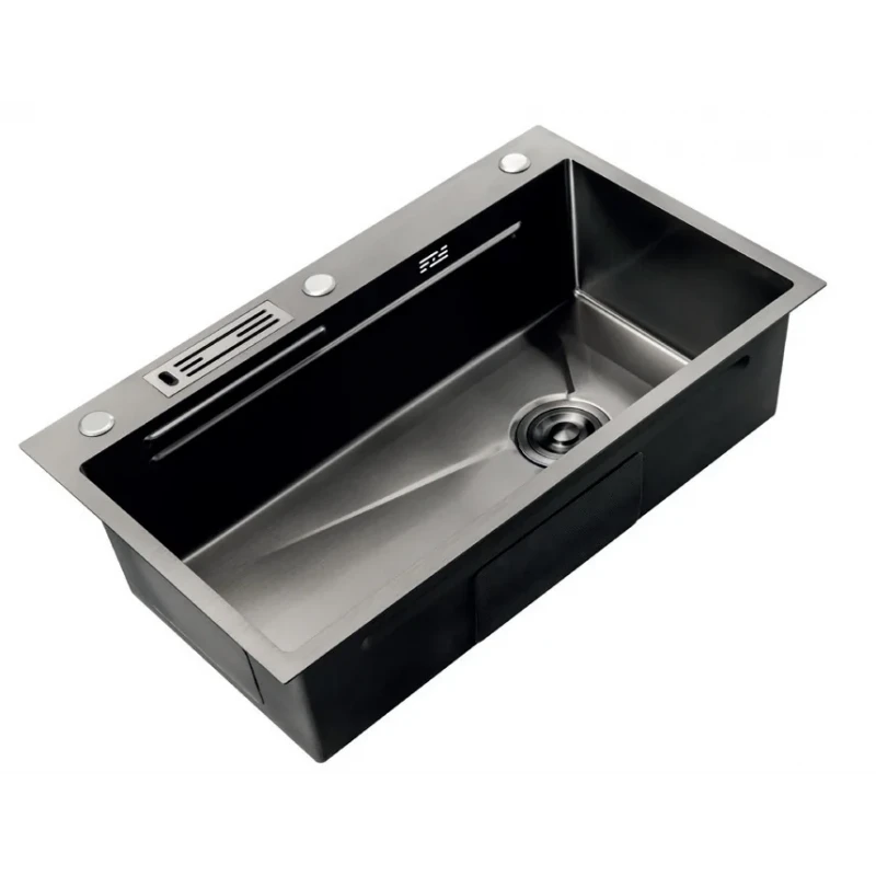 Мойка Mixxus Premium MH7545-SET-05 NANO-BLACK (3.0/0.8) комплект (графит) (MX9632)