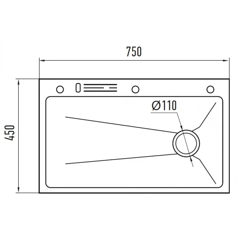 Мойка Mixxus Premium MH7545-SET-05 NANO-BLACK (3.0/0.8) комплект (графит) (MX9632)