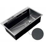 Мойка Mixxus Premium MH7545-SET-05 MICRO DECOR NANO-BLACK (3.0/0.8) комплект (графит) (MX9633)