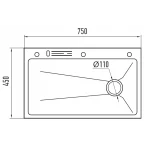Мойка Mixxus Premium MH7545-SET-05 MICRO DECOR NANO-SILVER (3.0/0.8) комплект (нерж) (MX9635)