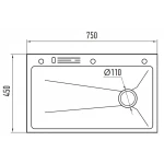 Мойка Mixxus Premium MH7545-SET-05 MICRO DECOR NANO-SILVER (3.0/0.8) комплект (нерж) (MX9635)