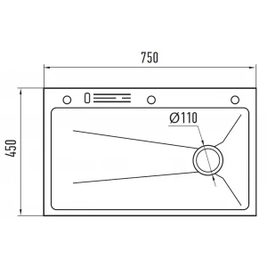 Мойка Mixxus Premium MH7545-SET-05 MICRO DECOR NANO-SILVER (3.0/0.8) комплект (нерж) (MX9635)