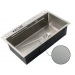 Мойка Mixxus Premium MH7545-SET-05 MICRO DECOR NANO-SILVER (3.0/0.8) комплект (нерж) (MX9635)