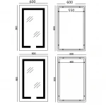 Дзеркало Mixxus HARD MR07-50x80 з LED Touch, Anti-fog, димером, регулюванням яскравості (MX9992)