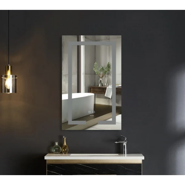 Дзеркало Mixxus HARD MR07-50x80 з LED Touch, Anti-fog, димером, регулюванням яскравості (MX9992)