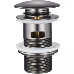 Донный клапан для раковины с переливом Zerix BV-09 GRAY 1 1/4