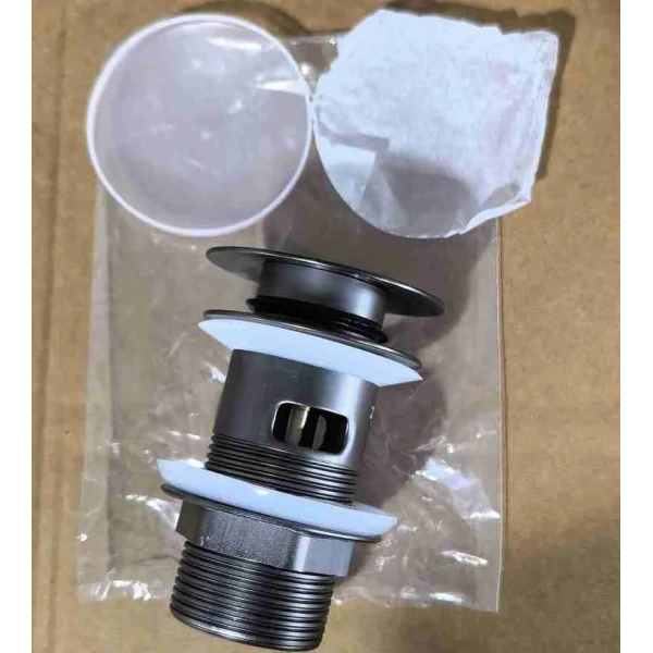 Донный клапан для раковины с переливом Zerix BV-09 GRAY 1 1/4