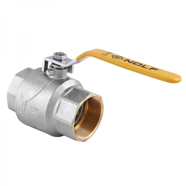 Кран шаровой Nolf NF.612 - 2" FF ГГВ YELLOW, ручка "рычаг" желтая (NF2929)