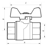 Кран кульовий Nolf NF.712 - 3/4