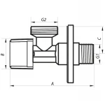 Кран для подключения сантехприборов 1/2"x3/4" (NF.1101) Nolf (NF2973)