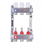 Коллекторный блок с расходомерами Nolf NF.2100-03S 1"x3 (корпус нержавеющая сталь) (NF3017)