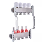 Коллекторный блок с расходомерами Nolf NF.2100-04S 1"x4 (корпус нержавеющая сталь) (NF3018)