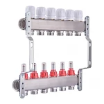 Коллекторный блок с расходомерами Nolf NF.2100-06S 1"x6 (корпус нержавеющая сталь) (NF3020)
