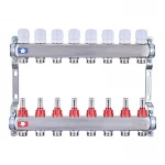 Коллекторный блок с расходомерами Nolf NF.2100-08S 1"x8 (корпус нержавеющая сталь) (NF3022)