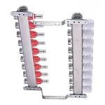 Коллекторный блок с расходомерами Nolf NF.2100-09S 1"x9 (корпус нержавеющая сталь) (NF3023)