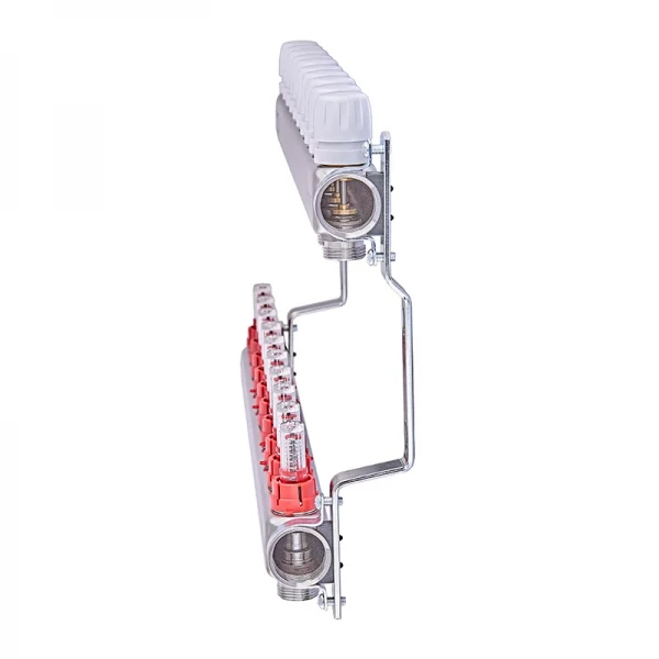 Коллекторный блок с расходомерами Nolf NF.2100-10S 1"x10 (корпус нержавеющая сталь) (NF3024)