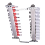 Коллекторный блок с расходомерами Nolf NF.2100-10S 1"x10 (корпус нержавеющая сталь) (NF3024)