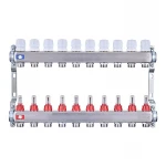 Коллекторный блок с расходомерами Nolf NF.2100-10S 1"x10 (корпус нержавеющая сталь) (NF3024)