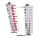 Коллекторный блок с расходомерами Nolf NF.2100-11S 1"x11 (корпус нержавеющая сталь) (NF3025)