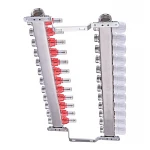 Коллекторный блок с расходомерами Nolf NF.2100-12S 1"x12 (корпус нержавеющая сталь) (NF3026)