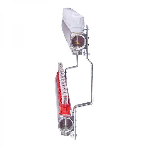 Коллекторный блок с расходомерами Nolf NF.2100-12S 1"x12 (корпус нержавеющая сталь) (NF3026)