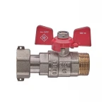 Кран шаровой Nolf classic NFC.821-08-3/4" FM ГШМ с накидной гайкой, ручка "бабочка" красная (NF3154)